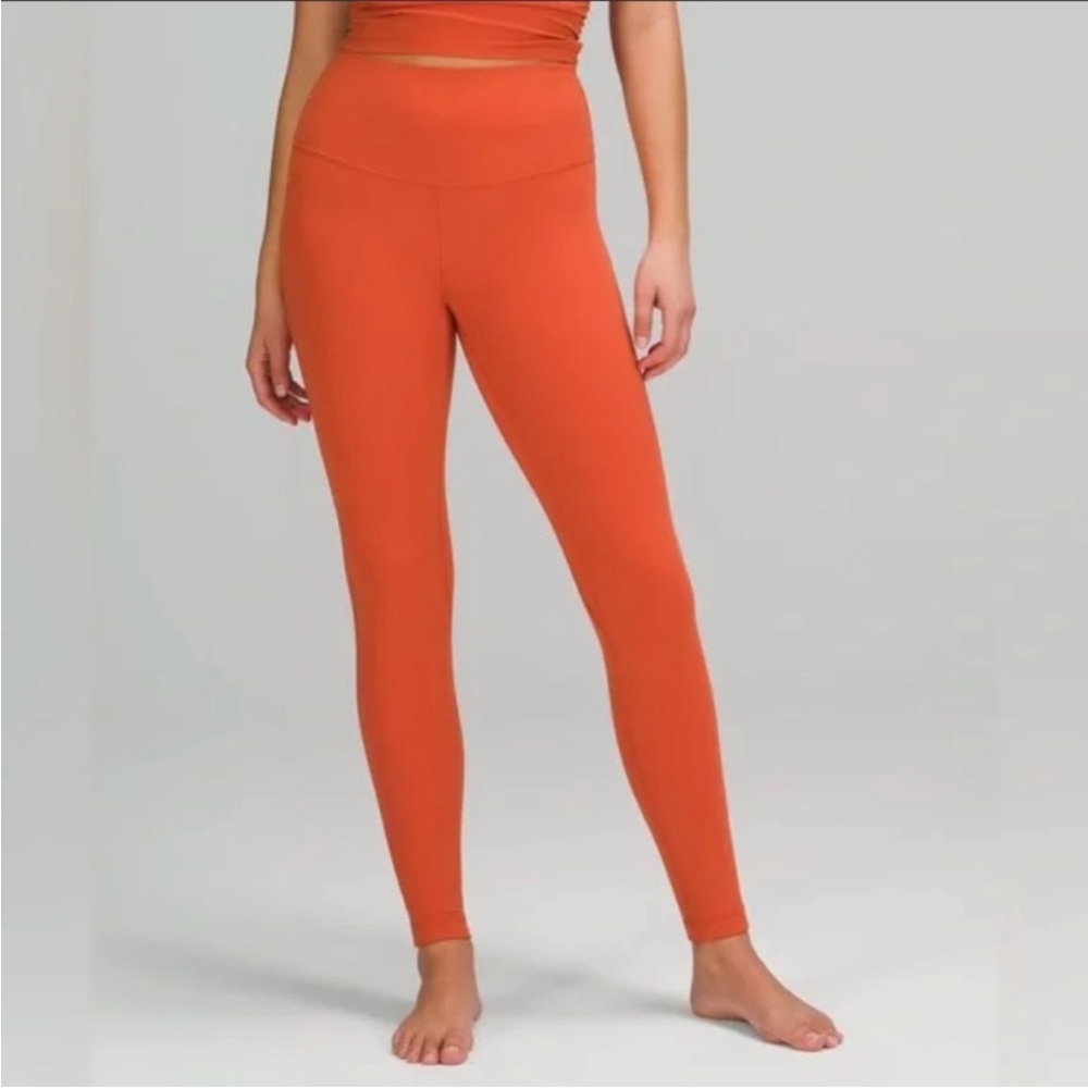 High-Waist Orange Active Leggings